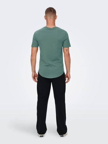 Only & Sons Regular fit Shirt 'MATT' in Groen