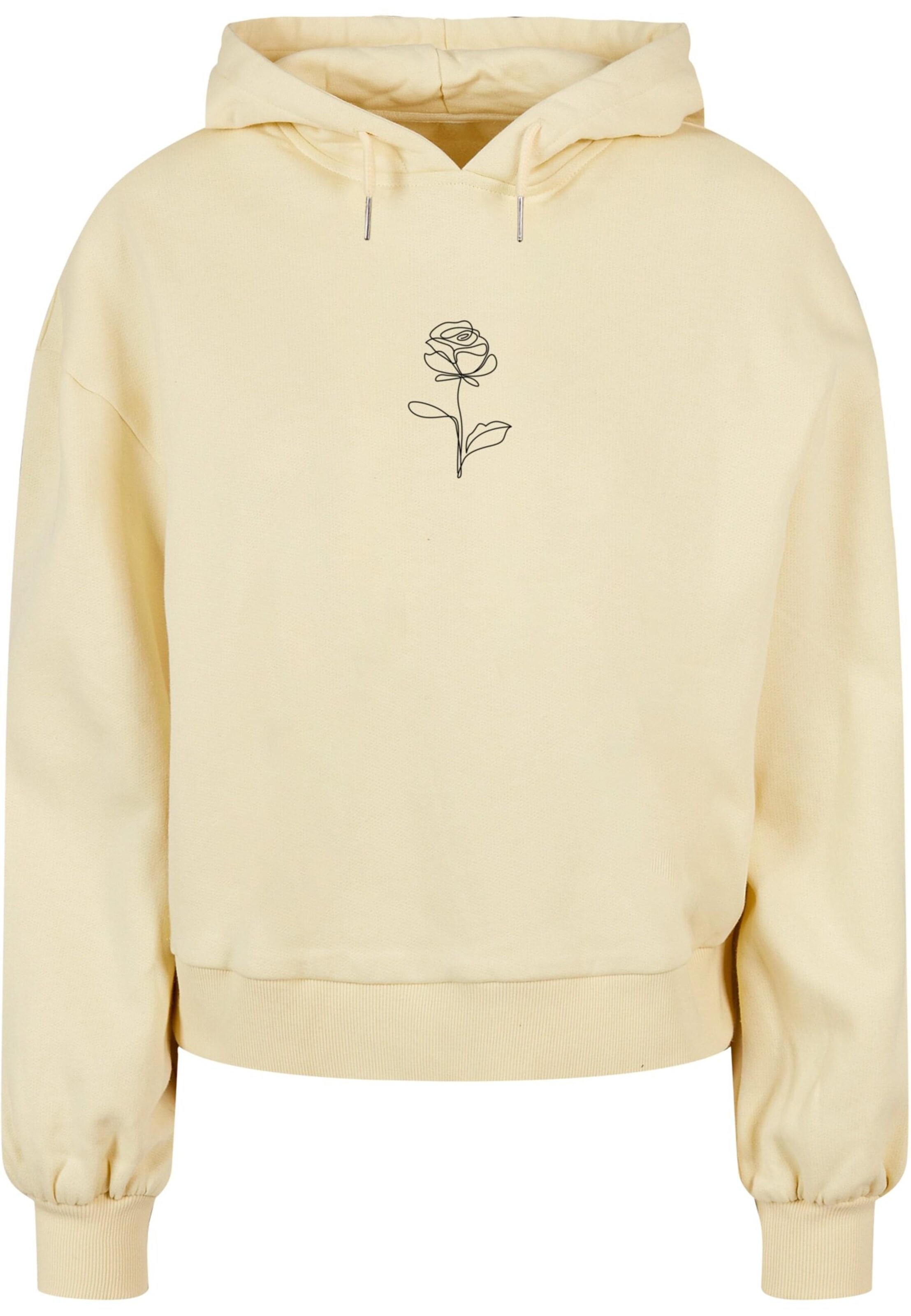 Merchcode Sweatshirt 'Spring - Rose' in Gelb: Vorderseite