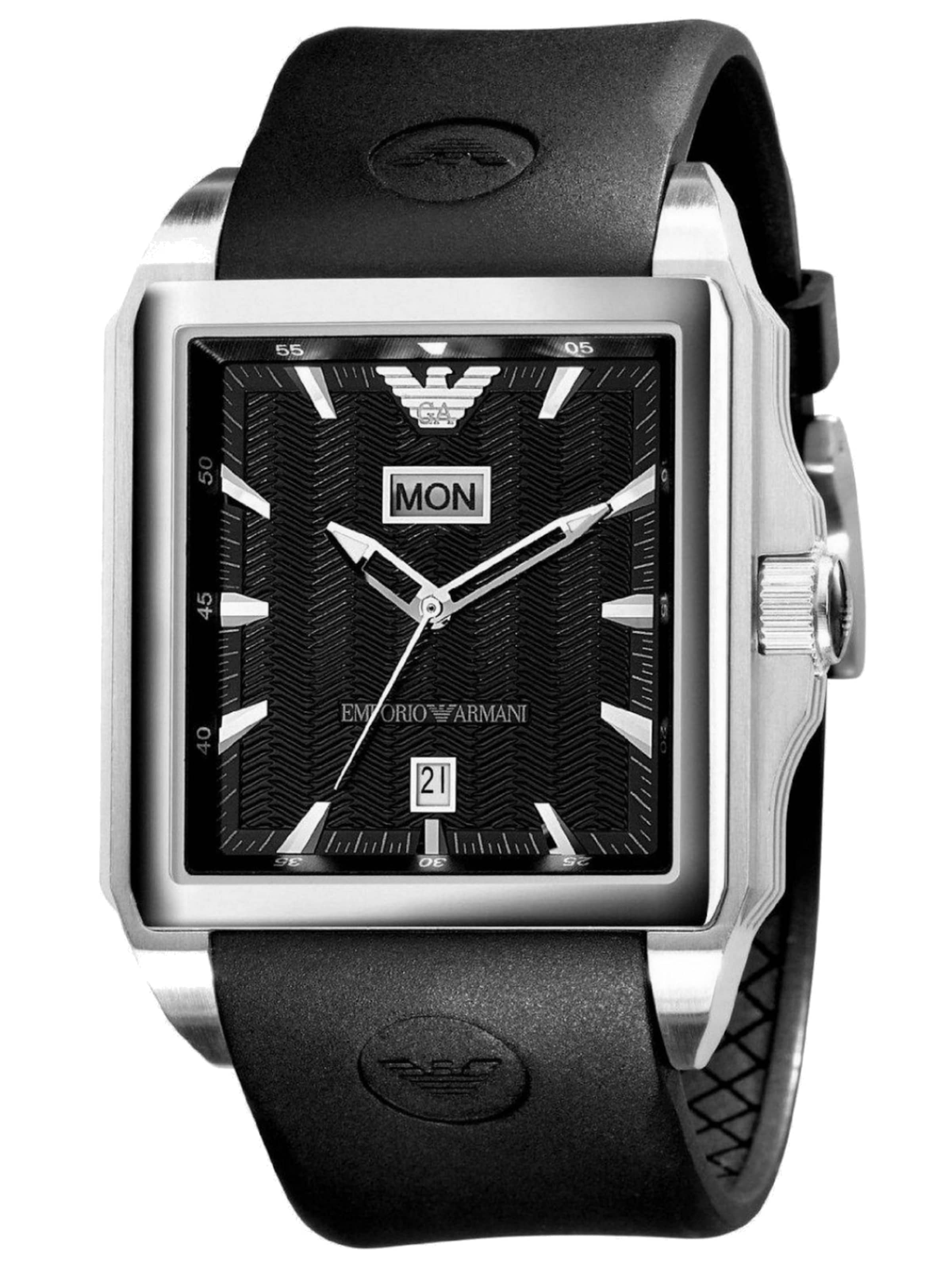 Emporio Armani Montre à affichage analogique 'Sport' en argent, Vue avec produit