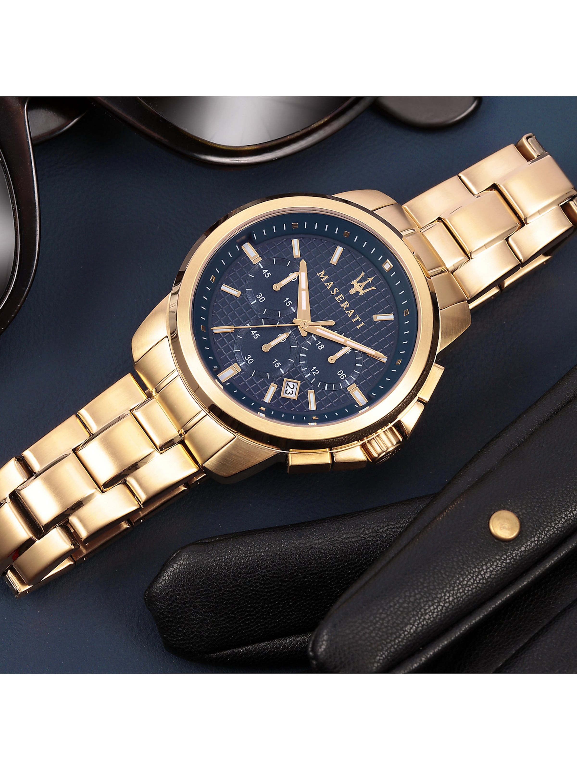 Maserati Uhr in Gold