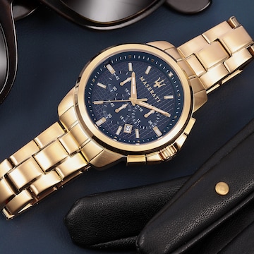 Maserati Analog Watch in Gold