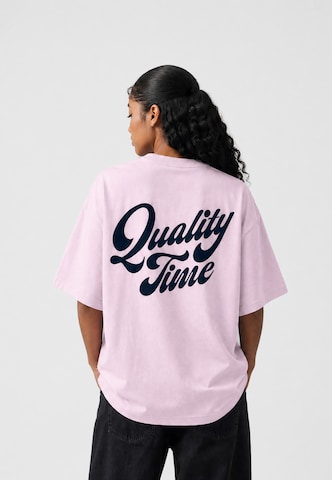On Vacation Shirt 'Quality Time' in Pink