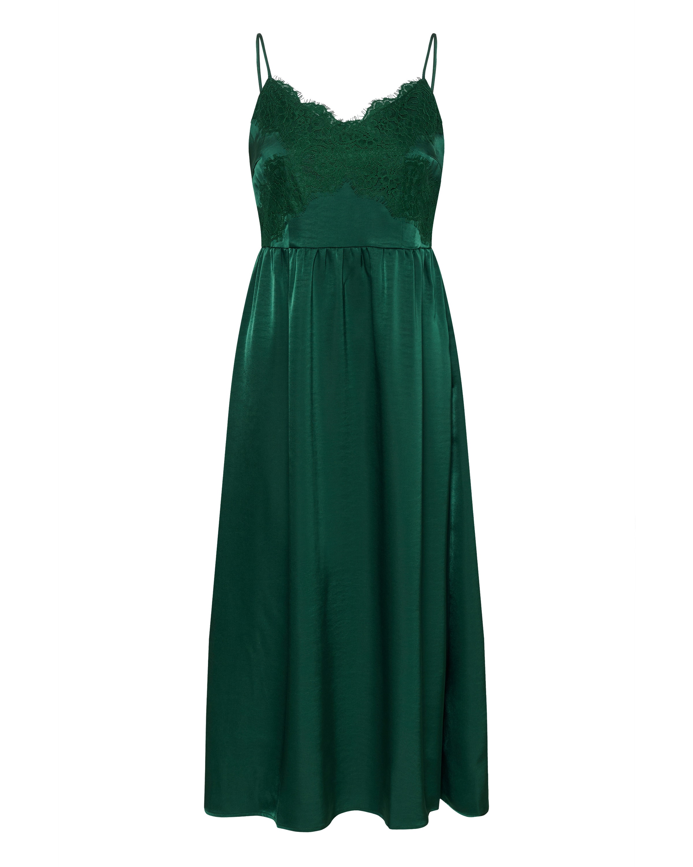 Cream Dress 'Meloda' in Green: front