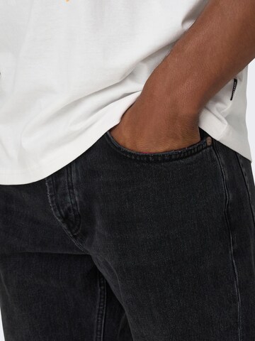 regular Jeans 'Edge' di Only & Sons in nero