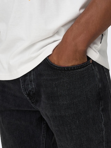 regular Jeans 'Edge' di Only & Sons in nero