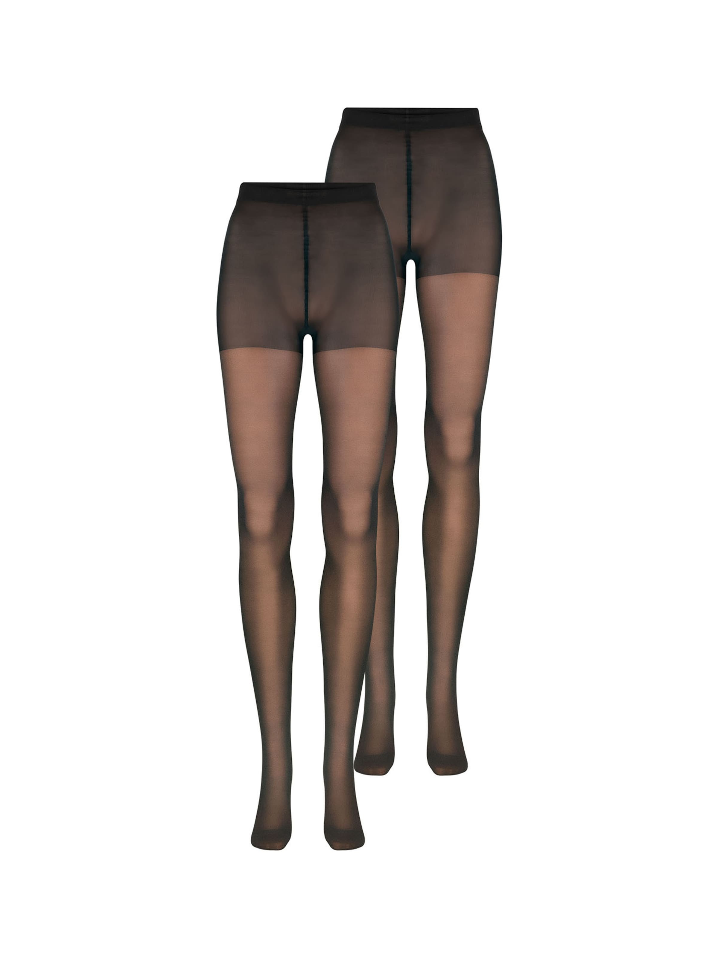 Nur Die - Collants finos ' Karneval Glitzer 25 DEN 2-Pack ' em preto: frente