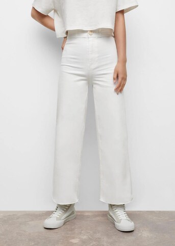 MANGO TEEN Wide leg Jeans 'Marinet' in White