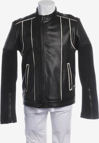 Just Cavalli Lederjacke / Ledermantel M-L in Schwarz: predná strana