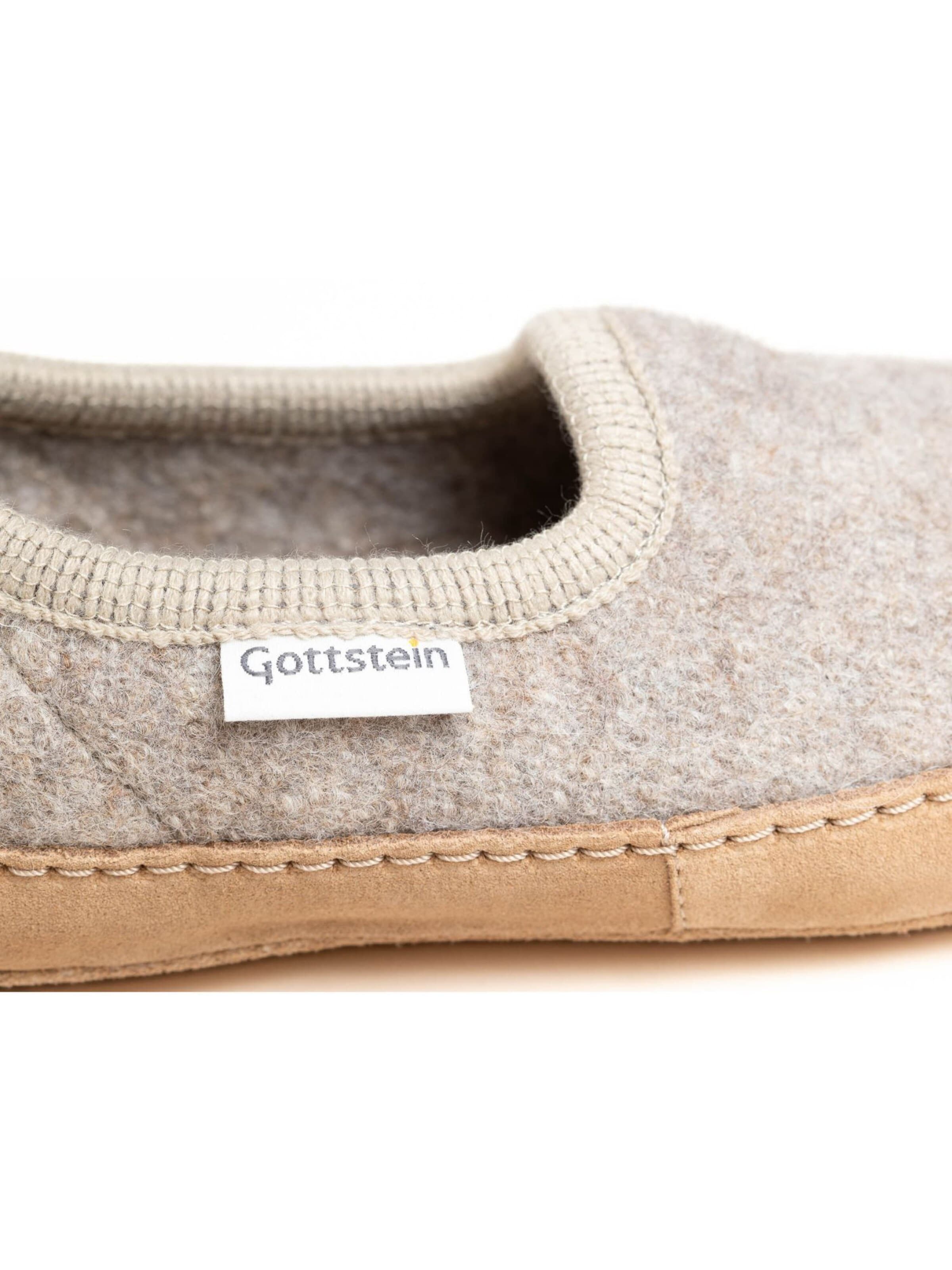 Gottstein Slippers 'Walkpantoffel Cheyenne' in Beige