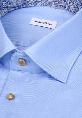 SEIDENSTICKER Regular fit Business shirt 'Schwarze Rose' in Blue
