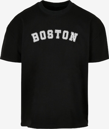 Merchcode Shirt 'Boston X' in Zwart: voorkant