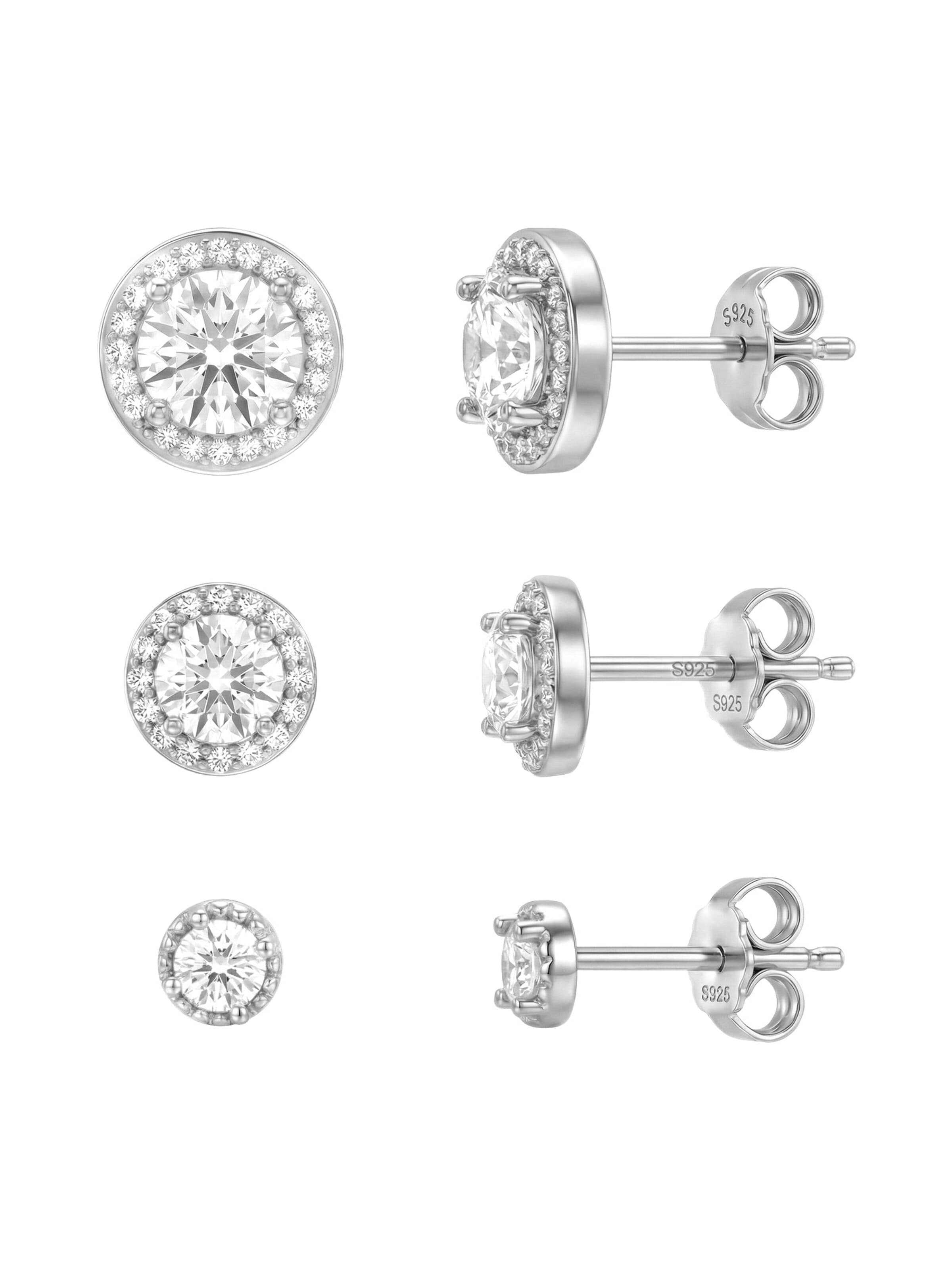 Sofia Milani Jewelry set 'Circle' in Silver: front