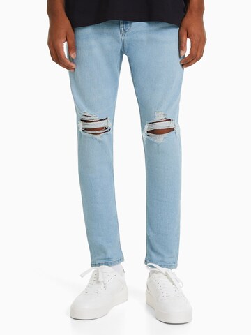 Bershka Regular Jeans i blå: forside