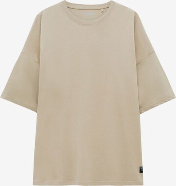 Pull&Bear Shirt in Beige: front