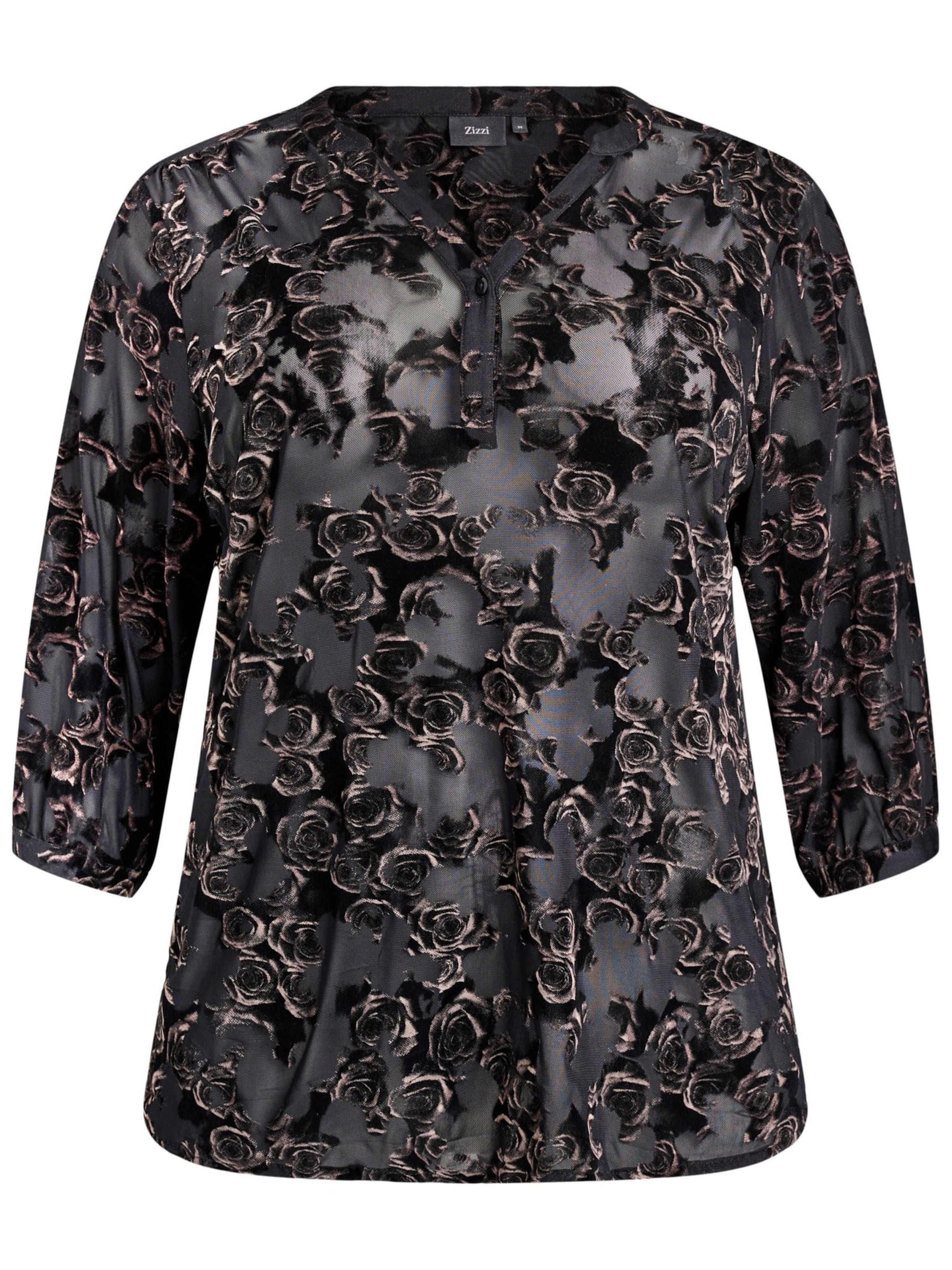 Zizzi Blúz 'Eselma' - fekete: elől