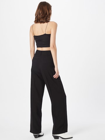 modström Loose fit Trousers with creases 'Gale' in Black