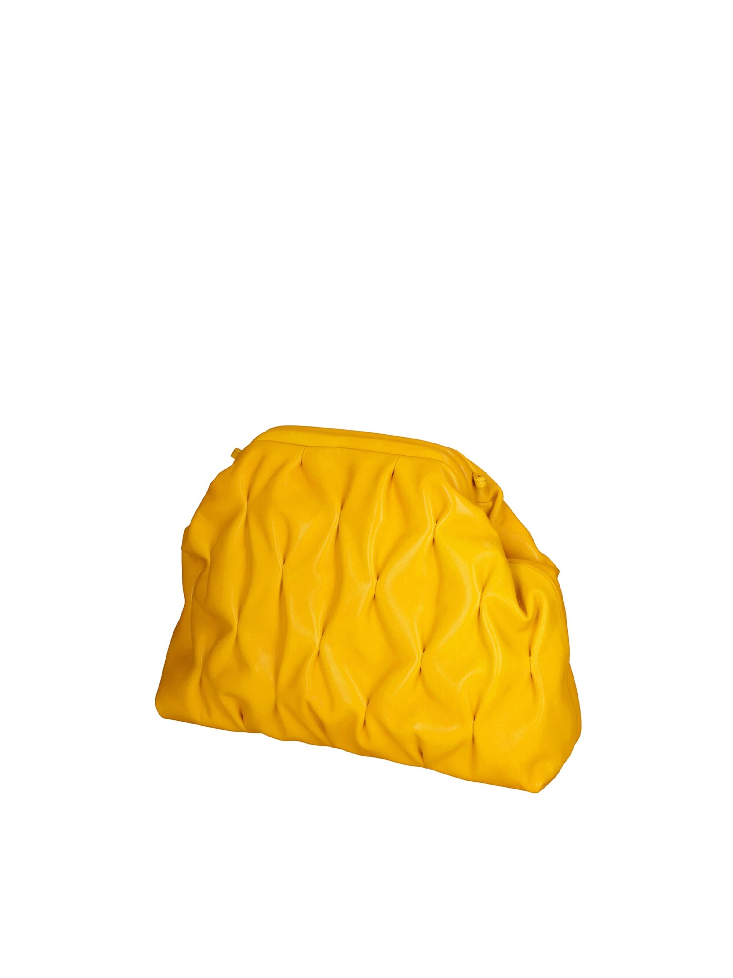 Pochette 'Pochette Verona in Pelle Sauvage - Tracolla Regolabile Made in Italy' di Gave Lux in giallo: frontale