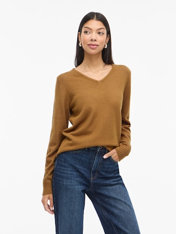 VILA Pullover 'VIRIL' in Braun: Vorderseite