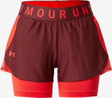 UNDER ARMOUR Workout Pants 'Play Up' in Red: front