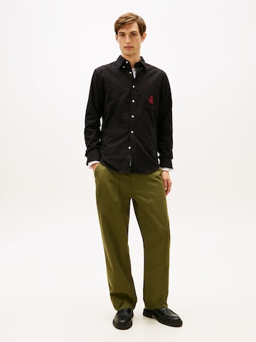 TOMMY HILFIGER Regular fit Button Up Shirt in Black
