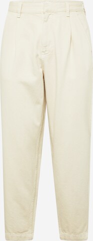 Tommy Jeans Loose fit Pleat-front trousers 'BAX' in Beige: front