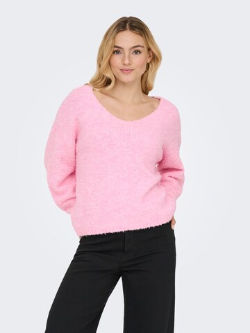 JDY Sweater 'JDYBitten' in Pink