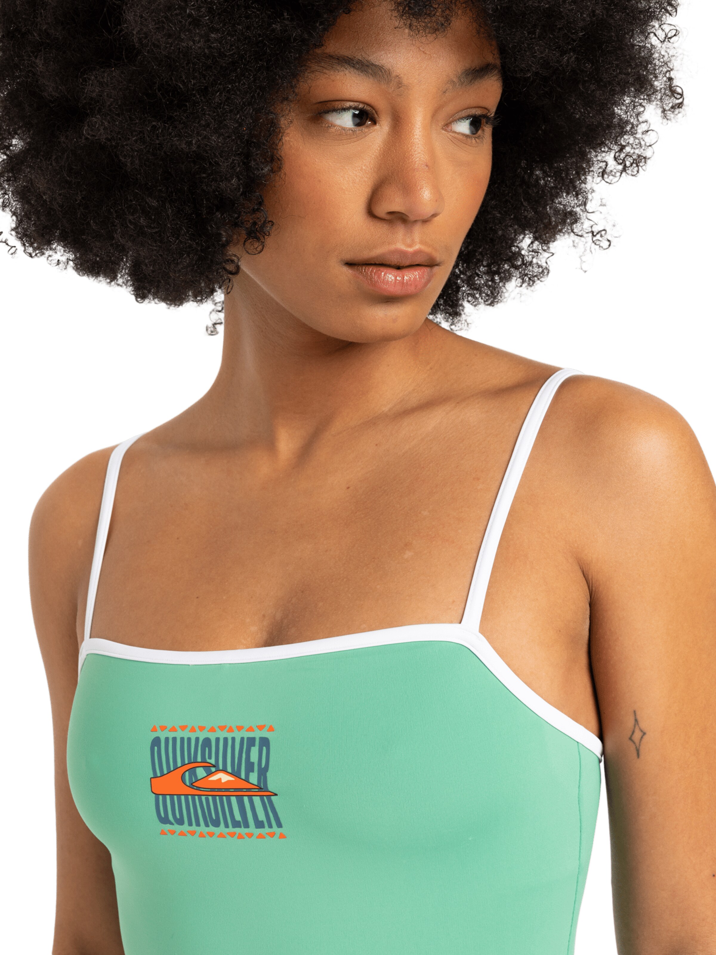 QUIKSILVER T-Shirt Badeanzug 'Veniza' in Grün