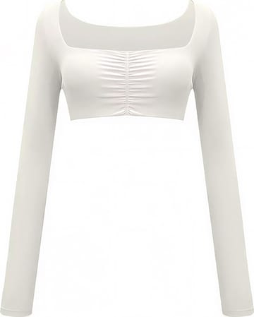 GOD SAVE QUEENS Sporttop in Beige: Vorderseite