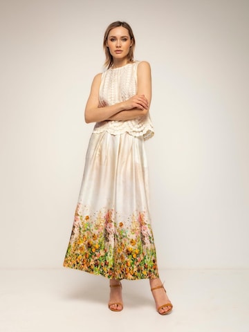 Tantra - Pierna ancha Pantalón en beige: frente