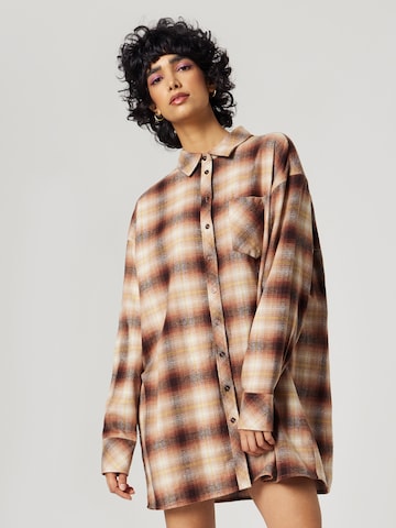 florence by mills exclusive for ABOUT YOU Shirt dress 'Stella' in Brown: front