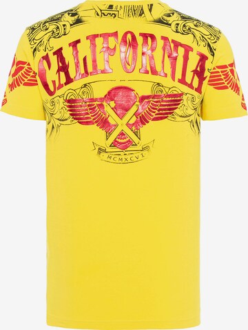 CIPO & BAXX Rundhals-Shirt in Gelb