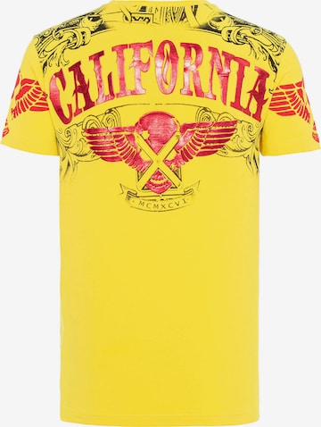 CIPO & BAXX Rundhals-Shirt in Gelb