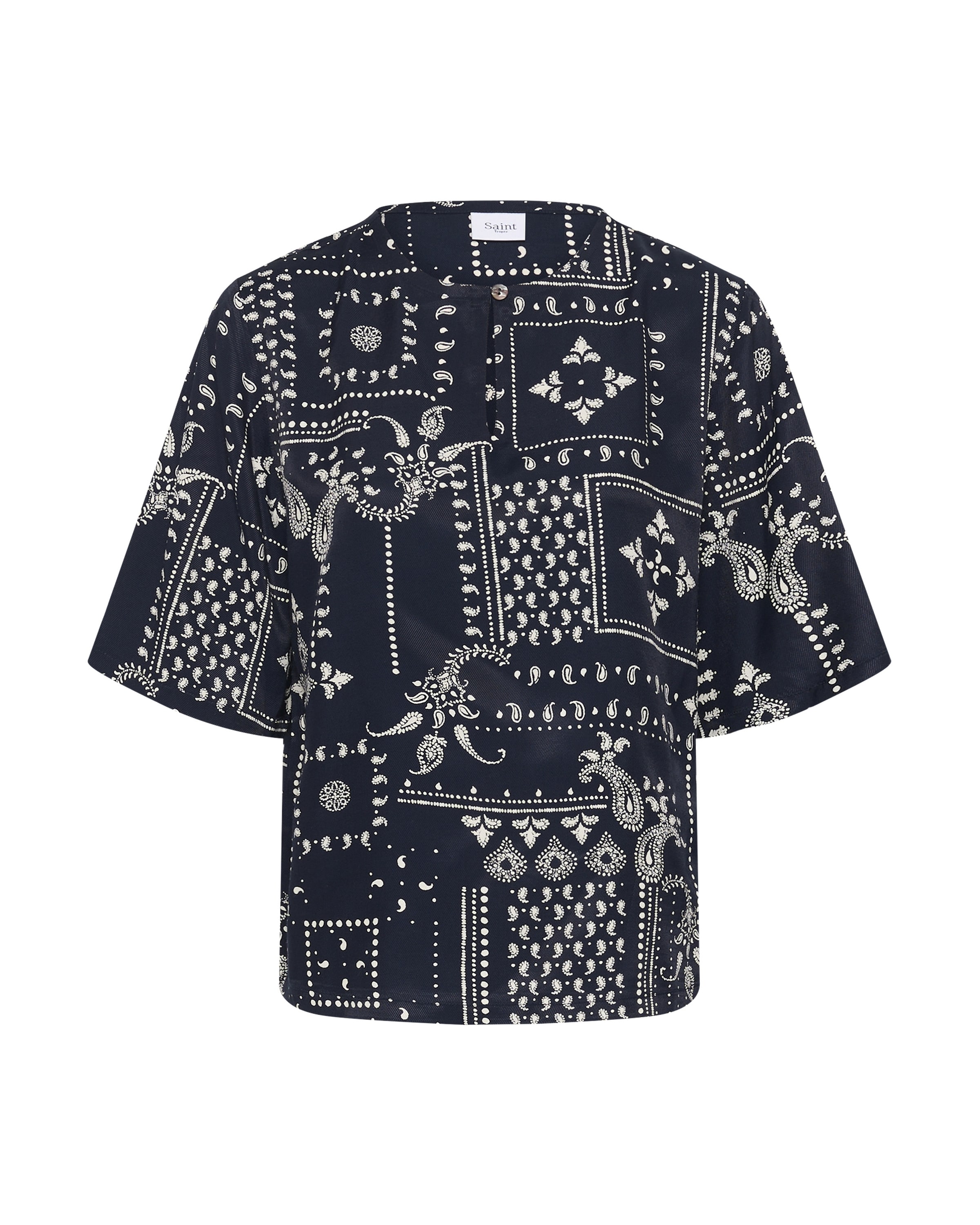 SAINT TROPEZ Blouse 'StephanieSZ' in Blauw: voorkant