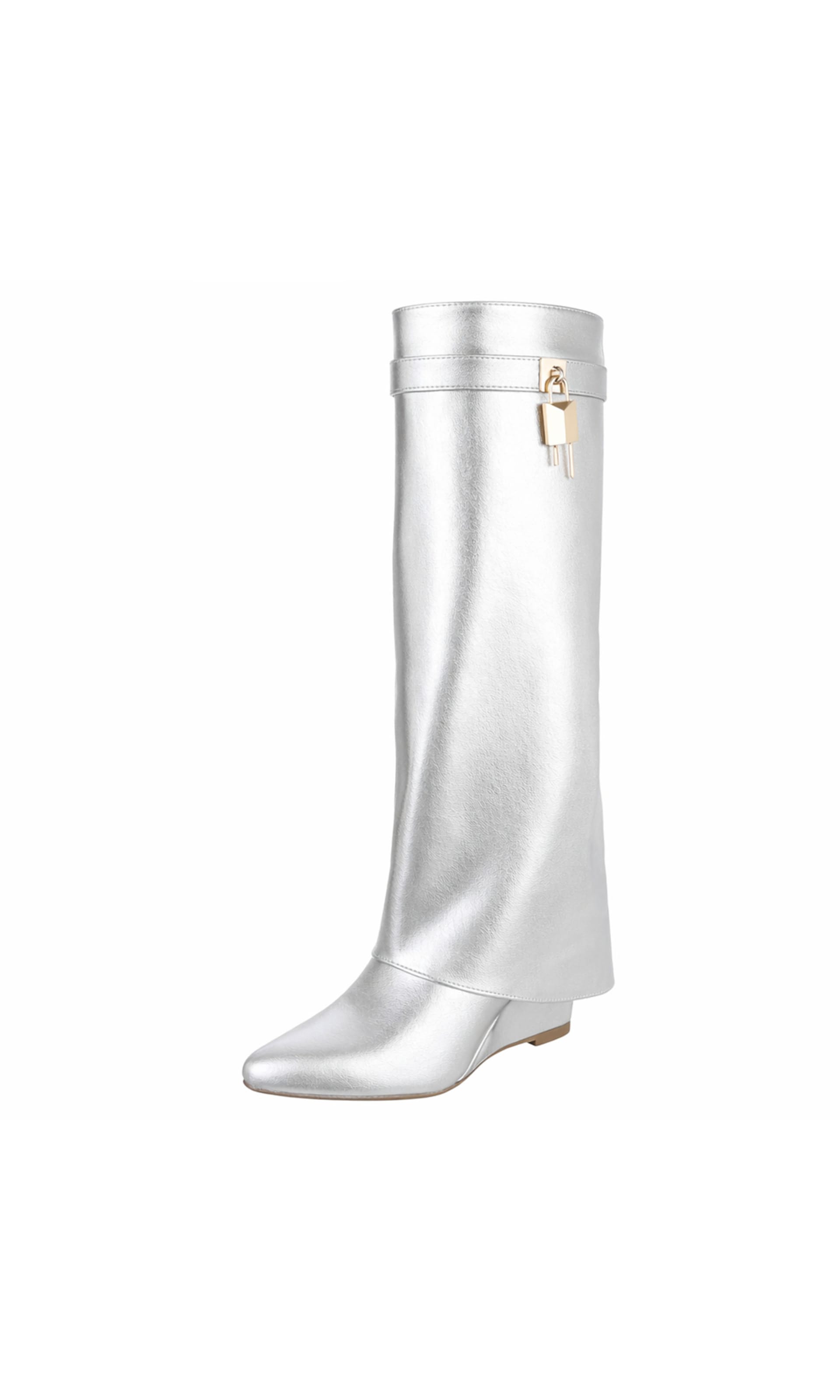 Ital-Design Boots in Silver: front