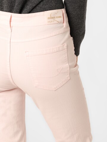 ZERRES Slimfit Broek 'Cora' in Roze