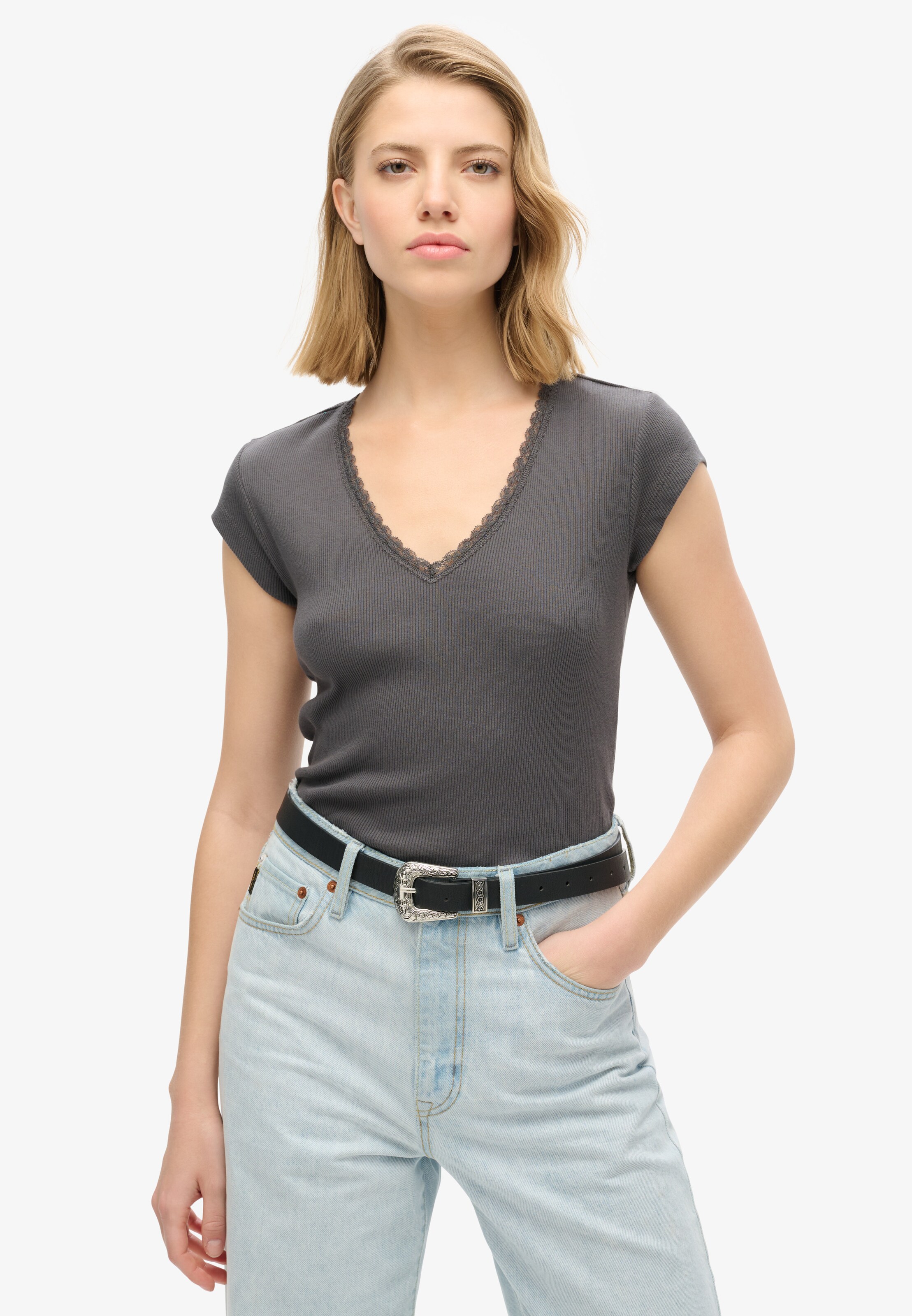 T-shirt Superdry en bleu : devant