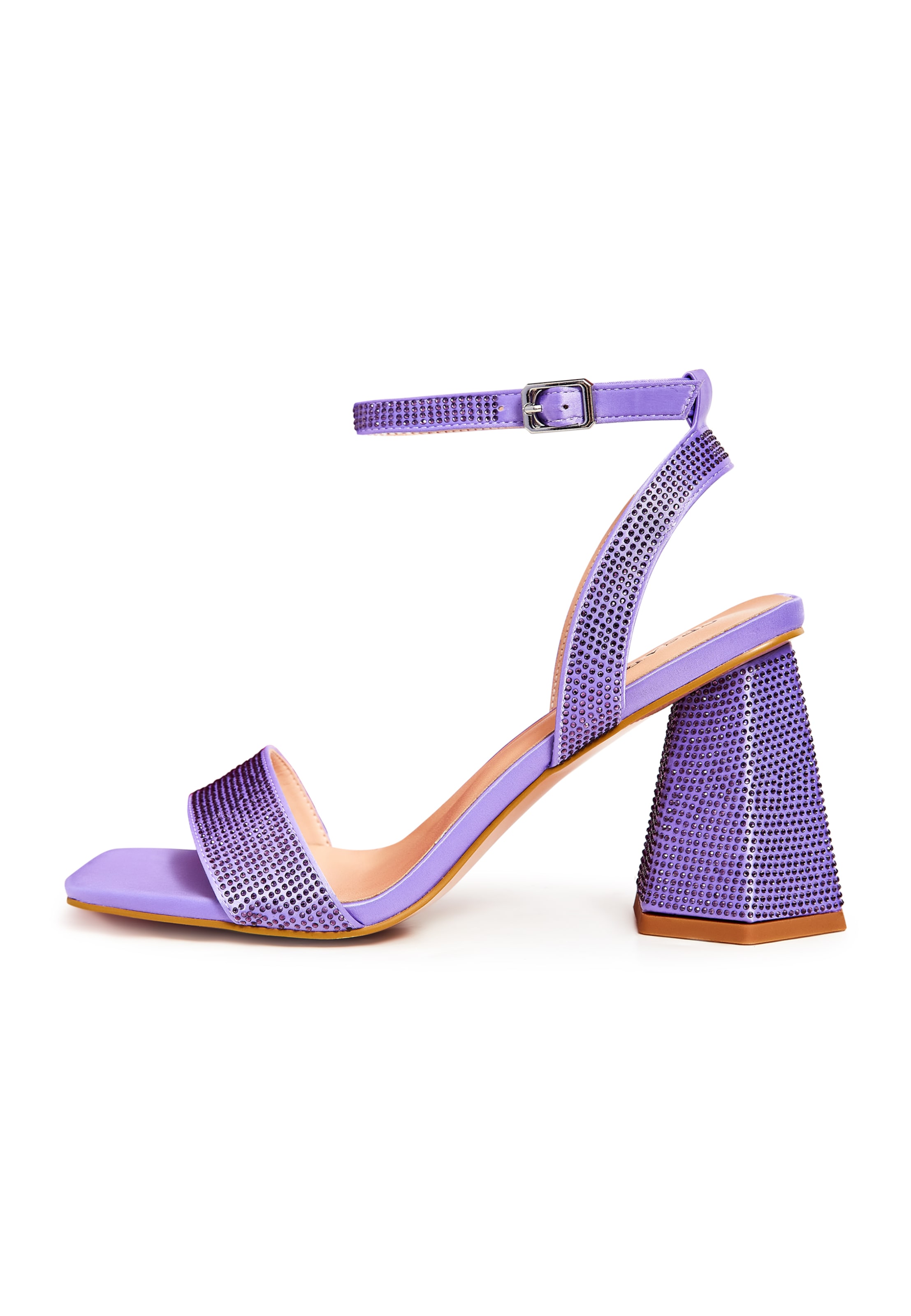 CESARE GASPARI Sandalen met riem in Lila: voorkant