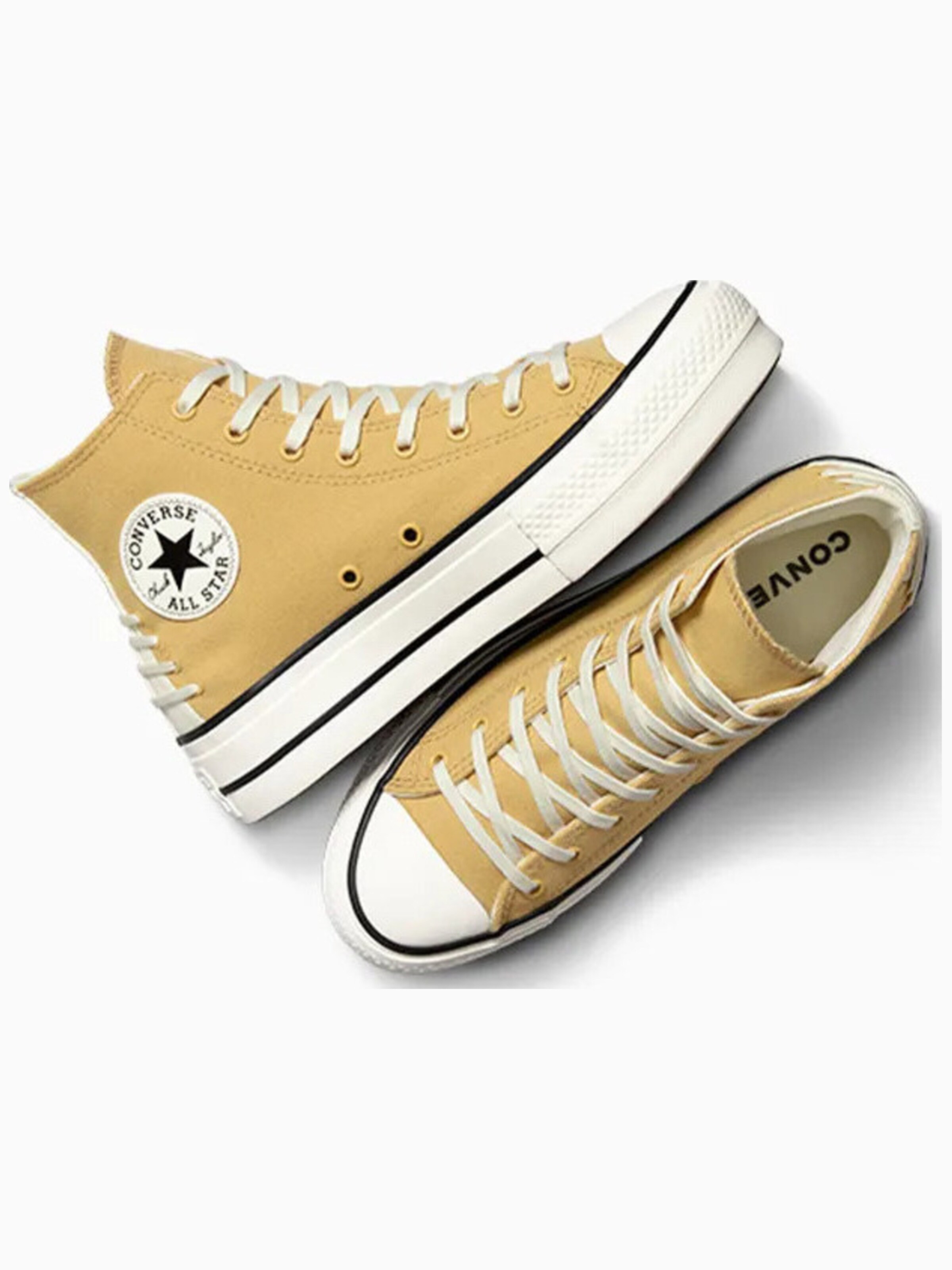 CONVERSE - Zapatillas deportivas altas 'Converse Chuck Taylor All Star Lift Platform Crafted Laces' en beige