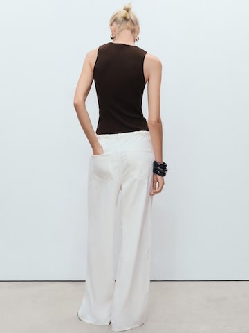 MANGO Gebreide top 'HERNAN' in Bruin