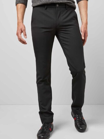 MEYER Slim fit Chino Pants in Black: front