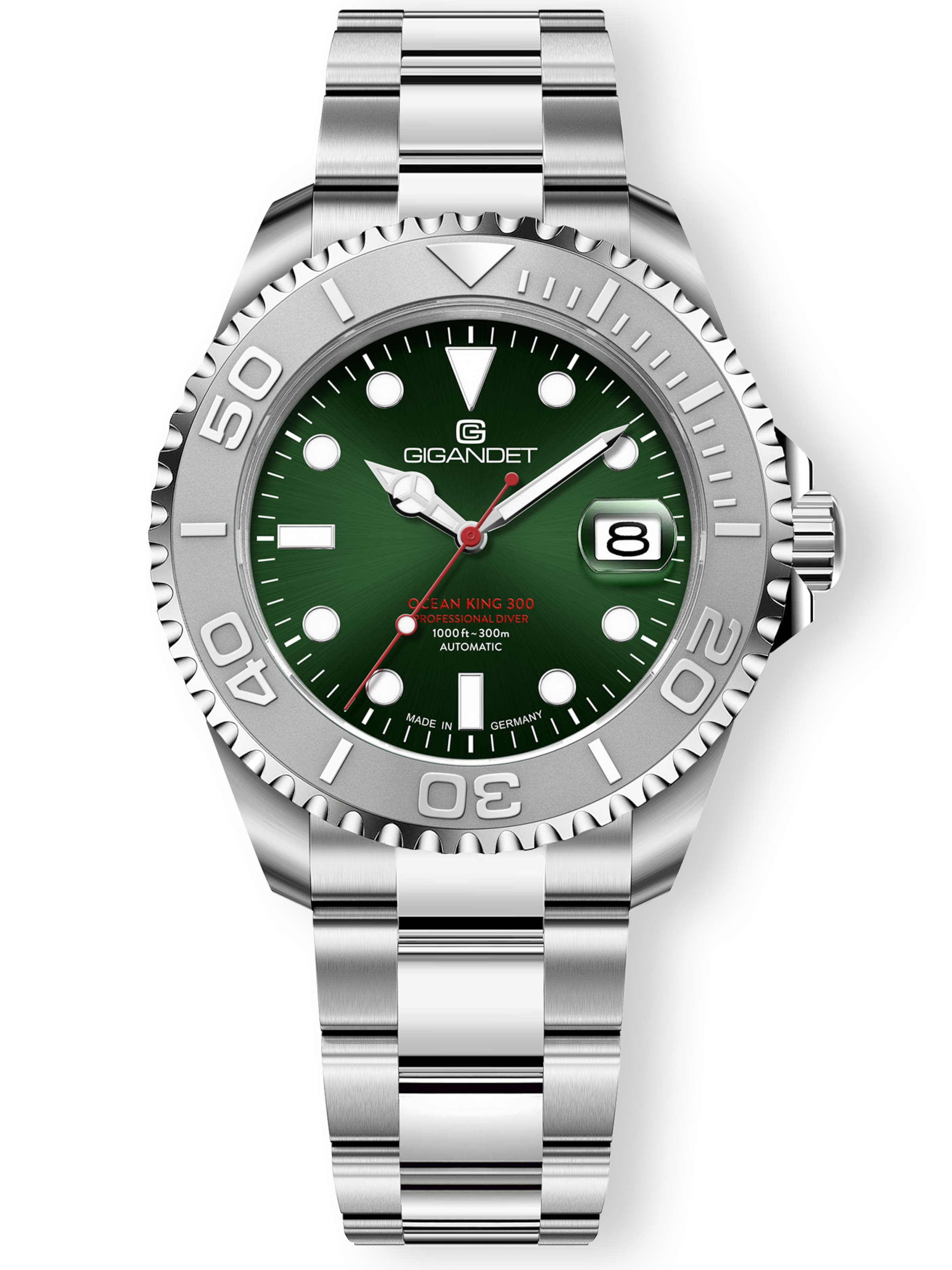 Gigandet Analog Watch 'OCEAN KING' in Green: front