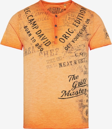 CAMP DAVID Shirt in Orange: front