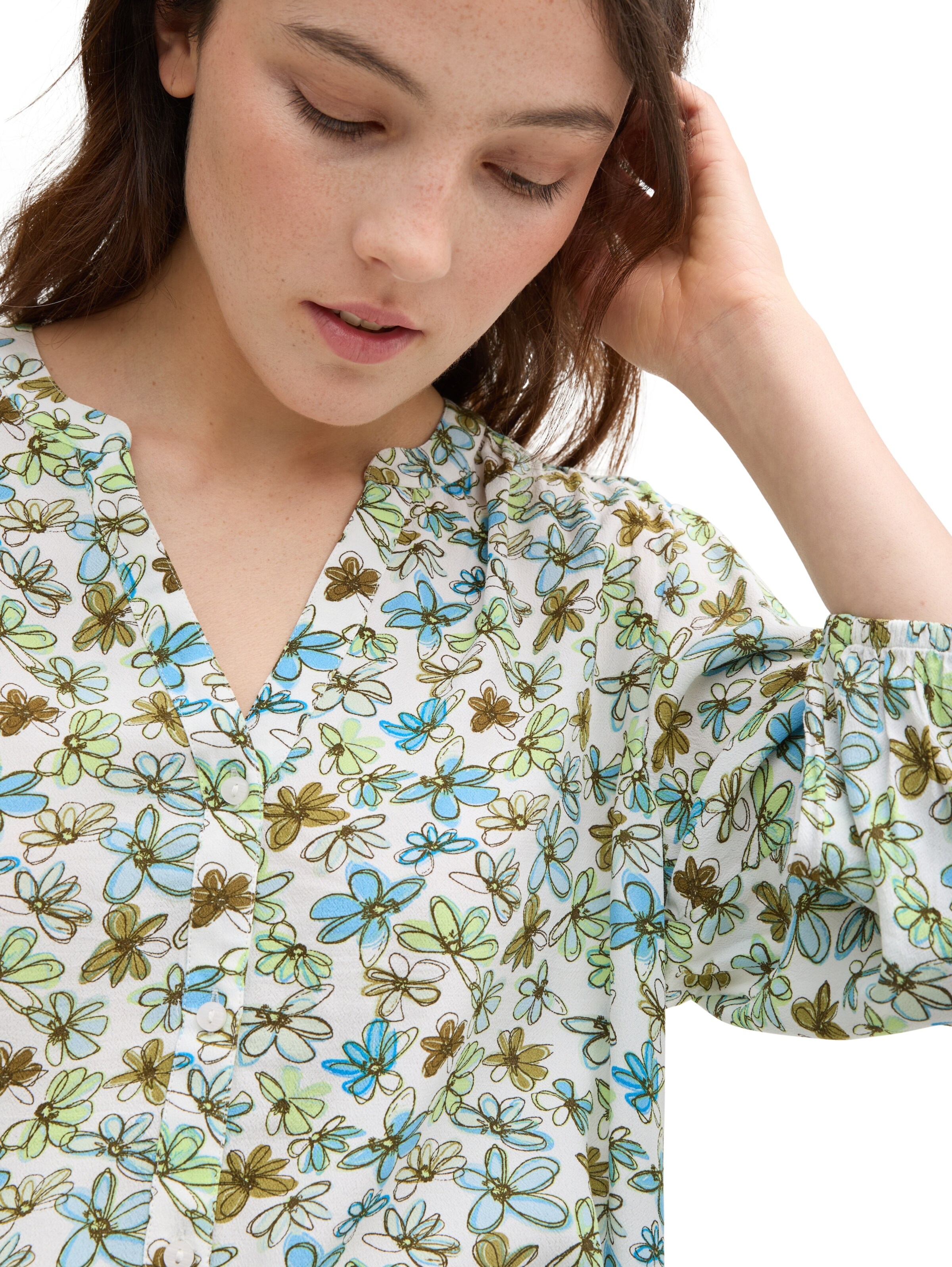 TOM TAILOR DENIM Bluse in Weiß