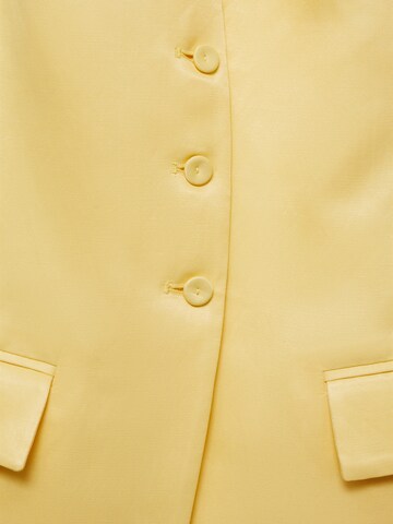 MANGO Suit Vest in Yellow
