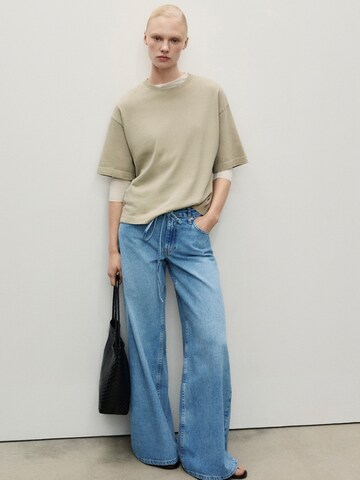 Wide leg Jeans 'Olivia' de la MANGO pe albastru