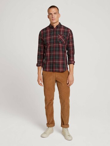 TOM TAILOR Regular Fit Hemd in Rot