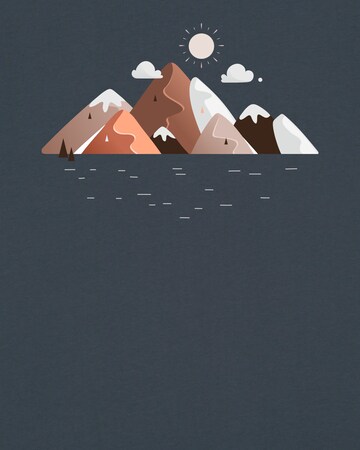 Watapparel Shirt ' Mountains & Moon ' in Grijs