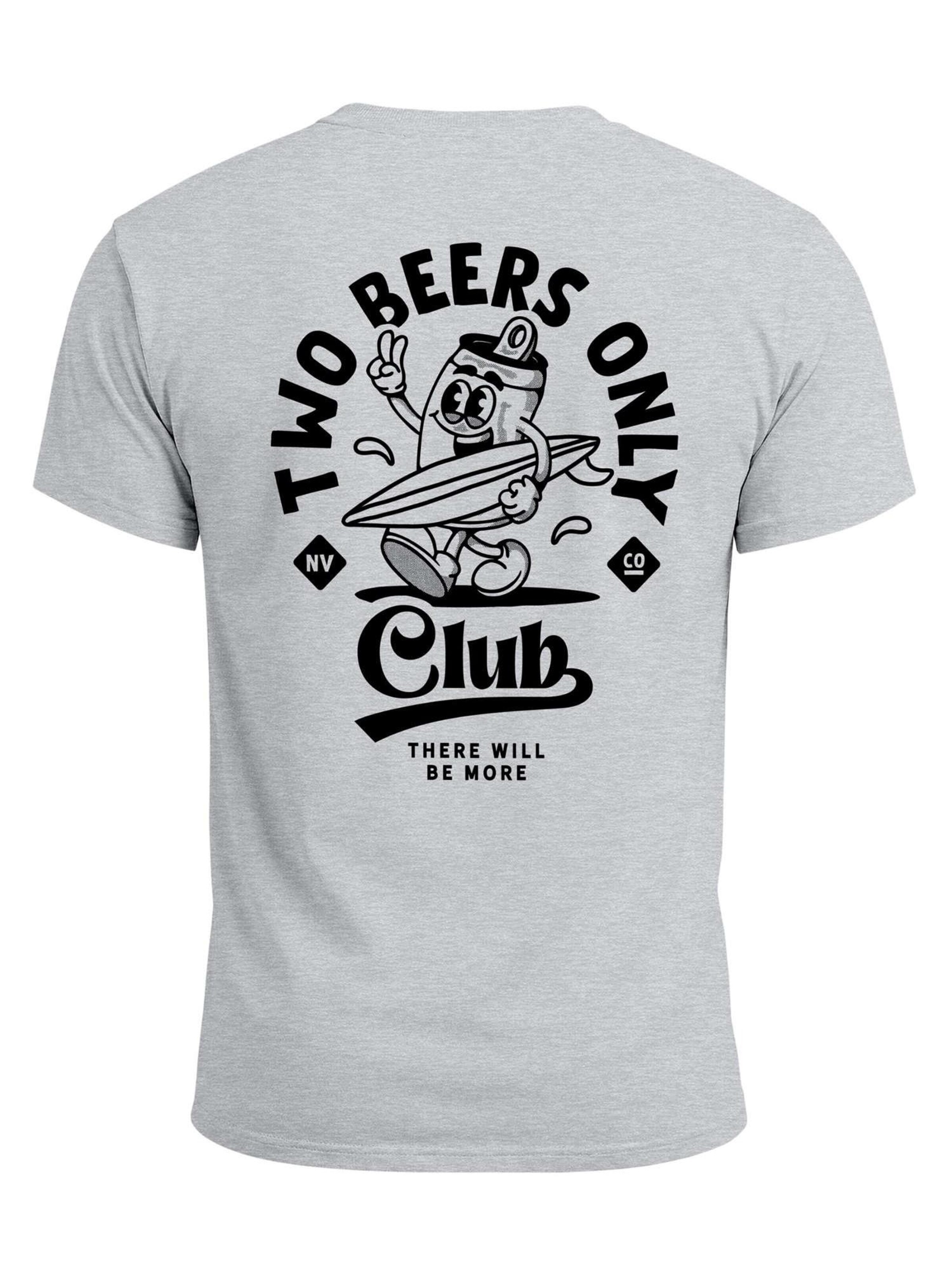 Neverless Shirt 'Two Beers only Backprint' in Grey
