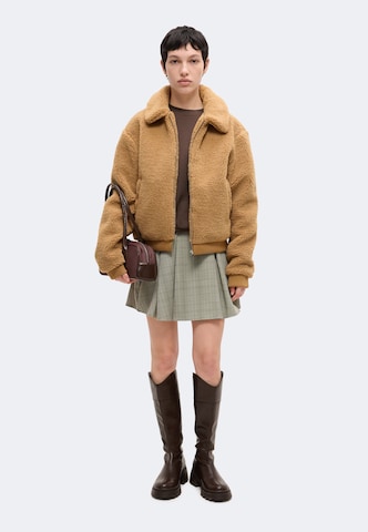 Karo Kauer Jacke in Braun