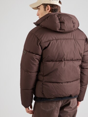 HOLLISTER Zimska jakna | rjava barva